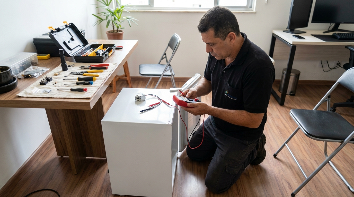 Reparo da placa eletrônica de frigobar em Recife‑PE