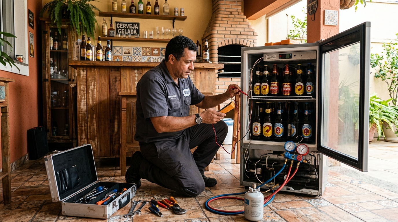 Aplicação de gás refrigerante em cervejeira atendida em Recife‑PE